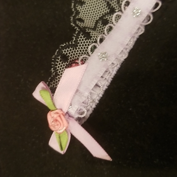 💕FOR LOVE AND LEMONS💕 Lorelei Underwire Bra SDD + Thong Panty Medium Lilac NWT - Picture 14 of 16